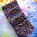 Simple ripple scarf using two skeins of Koigu