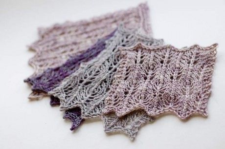 Blocked lace samples