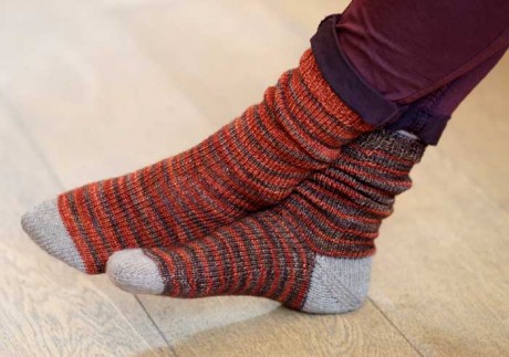Toe Up, Afterthought Heel Socks at Loop London