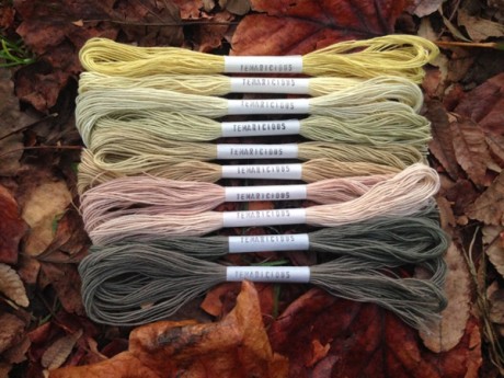 Temaricious threads hand-dyed in Japan for Loop