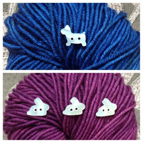 Dog and Rabbit Buttons on Hudson. Loop, London. www.loopknitlounge.com