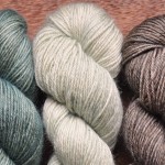 Eden Cottage Bowland DK (L-R) Hyssop, Misty Woods, Charcoal Loop, London www.loopknitlounge.com