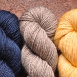 Eden Cottage Bowland DK (L-R) Midnight, Steel, Harvest Gold. Loop, London www.loopknitlounge.com