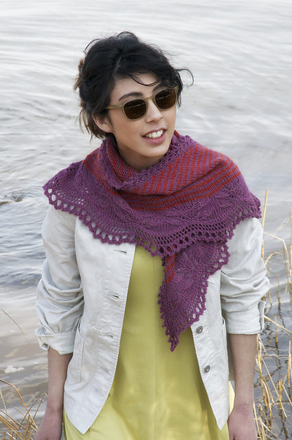 Andrea's Shawl by Kirsten Kapur from Shawl Book One. Photography Gale Zuker