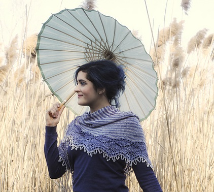 Cladonia by Kirsten Kapur from Shawl Book One. Photography Gale Zuker