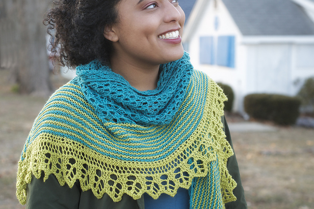 Roma Shawl by Kirsten Kapur from Shawl Book One. Photography Gale Zuker.