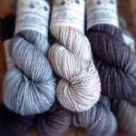 The Uncommon Thread, Lush Worsted -Top (L-R) Cumulus, Confetti, Nimbostratus, Bottom- Charred, Peat, Plata, Toast. Loop, London