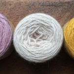 Orkney Angora (L-R) Plum Stain, Ghost, Magical Goose