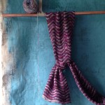 Ripple Scarf by Juju Vail for Loop. Knit in Koigu Vintage Angel (P756), bespoke for Loop and 2504. Loop, London
