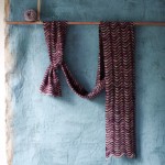 Ripple Scarf by Juju Vail for Loop. Knit using Koigu KPPPM ‘Loopette’ P756 – bespoke for Loop and 2504. Loop, London