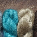 Shibui Silk Cloud, (L-R) Fog, Pool, Caffine and Grounds. Loop, London www.loopknitlounge.com