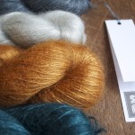 Shibui Silk Cloud, (top- bottom) Graphite, Ash, Brownstone and Cove. Loop, London www.loopknitlounge.com