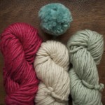 Mrs Moon Plump (L-Raspberry Ripple, Pavlova and Peppermint Cream). Loop, London www.loopknitlounge.com