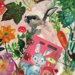 Nathalie Lete Silk Scarf, Postcard and Hare Button. Loop, London