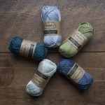 Scheepjes Catona Cotton. CW from top, 074 Mercury, 395 Willow, 393 Charcoal, 248 Champange, 244 Spruce. Loop, London www.loopknitlounge.com