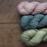 Eden Cottage Yarns Hayton (Top-Bottom) Rambeling Rose, Hyssop and Coppice. Loop, London
