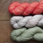 Madelinetosh Prairie. (Top-Bottom) London Cosmopolitan, Calligraphy, Thyme. Loop, London