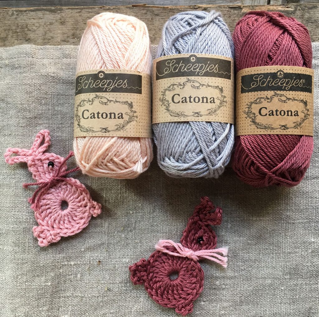 Scheepjes Catona Cotton, colours: 263, 074, 396, 406, 248 at Loop London
