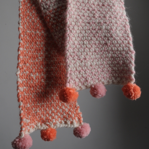 Two color moss stitch scarf at Loop London