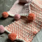 Two colour moss stitch scarf at Loop London 4