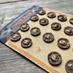 Brown detailed French Vintage Buttons at Loop London