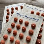 Coral Pink vintage french small Buttons at Loop London