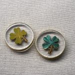 Resin Shamrock Button at Loop London