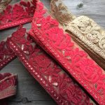Stitched Floral Border Ribbons at Loop London