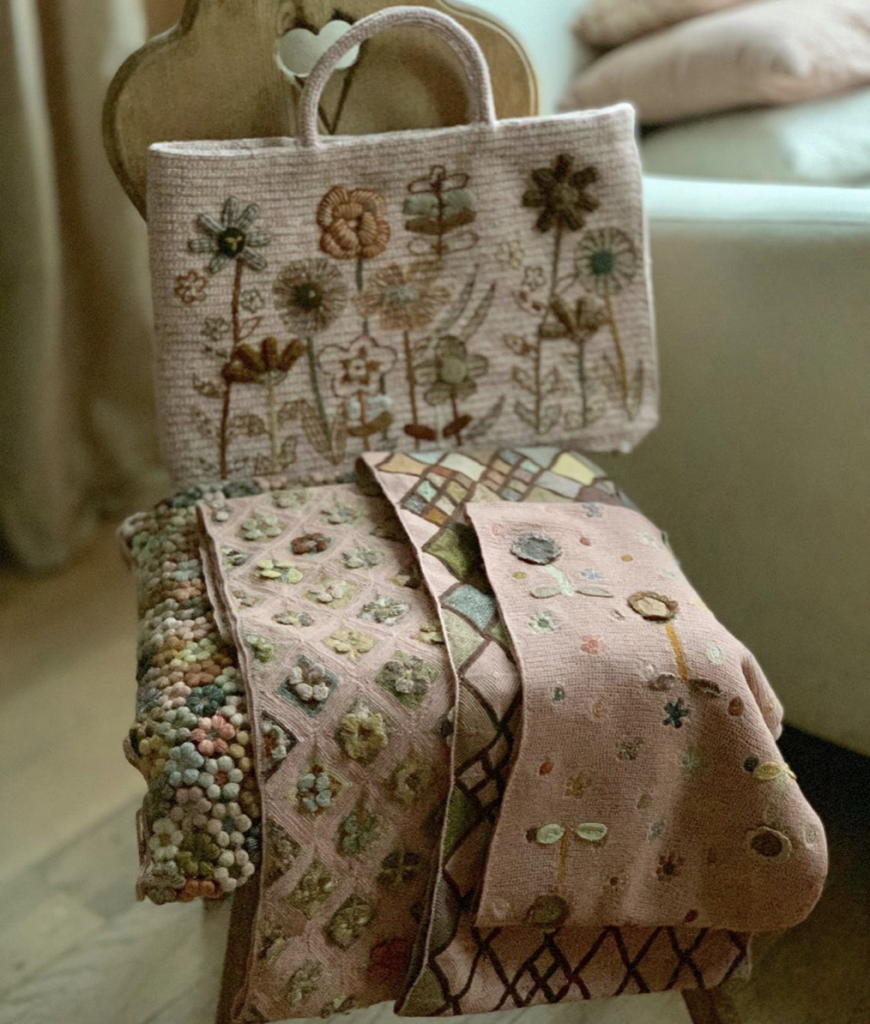 Sophie Digard exclusive scarves and bag at Loop London