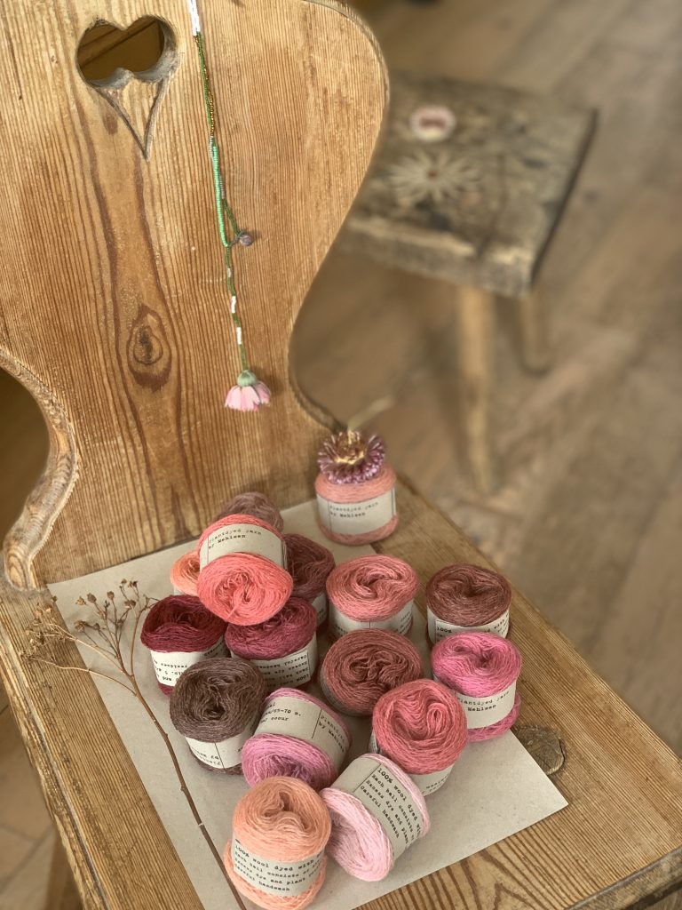 Naturally dyed yarn at Loop London