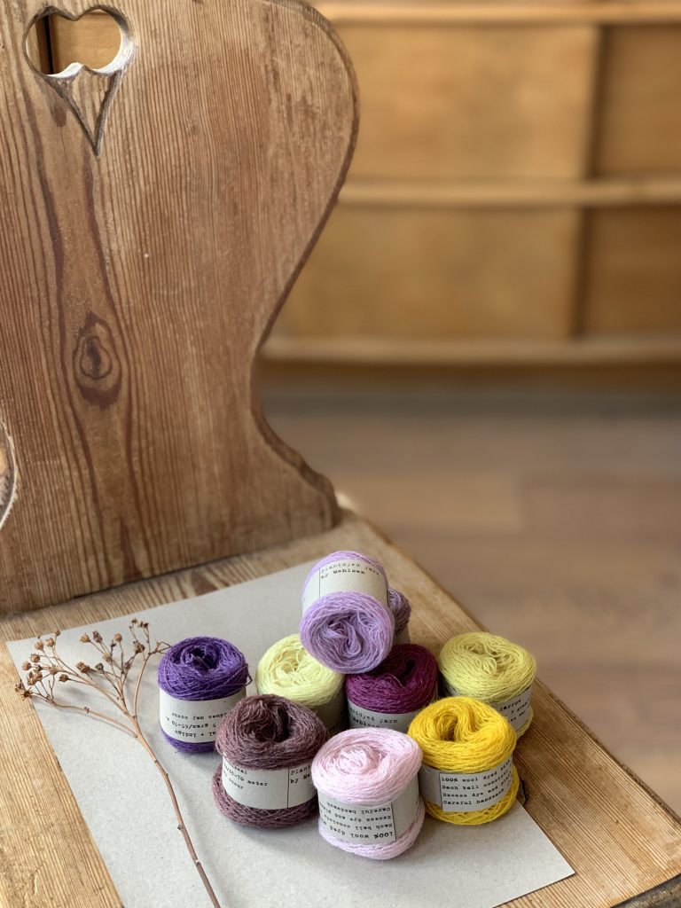 Naturally dyed yarn at Loop London