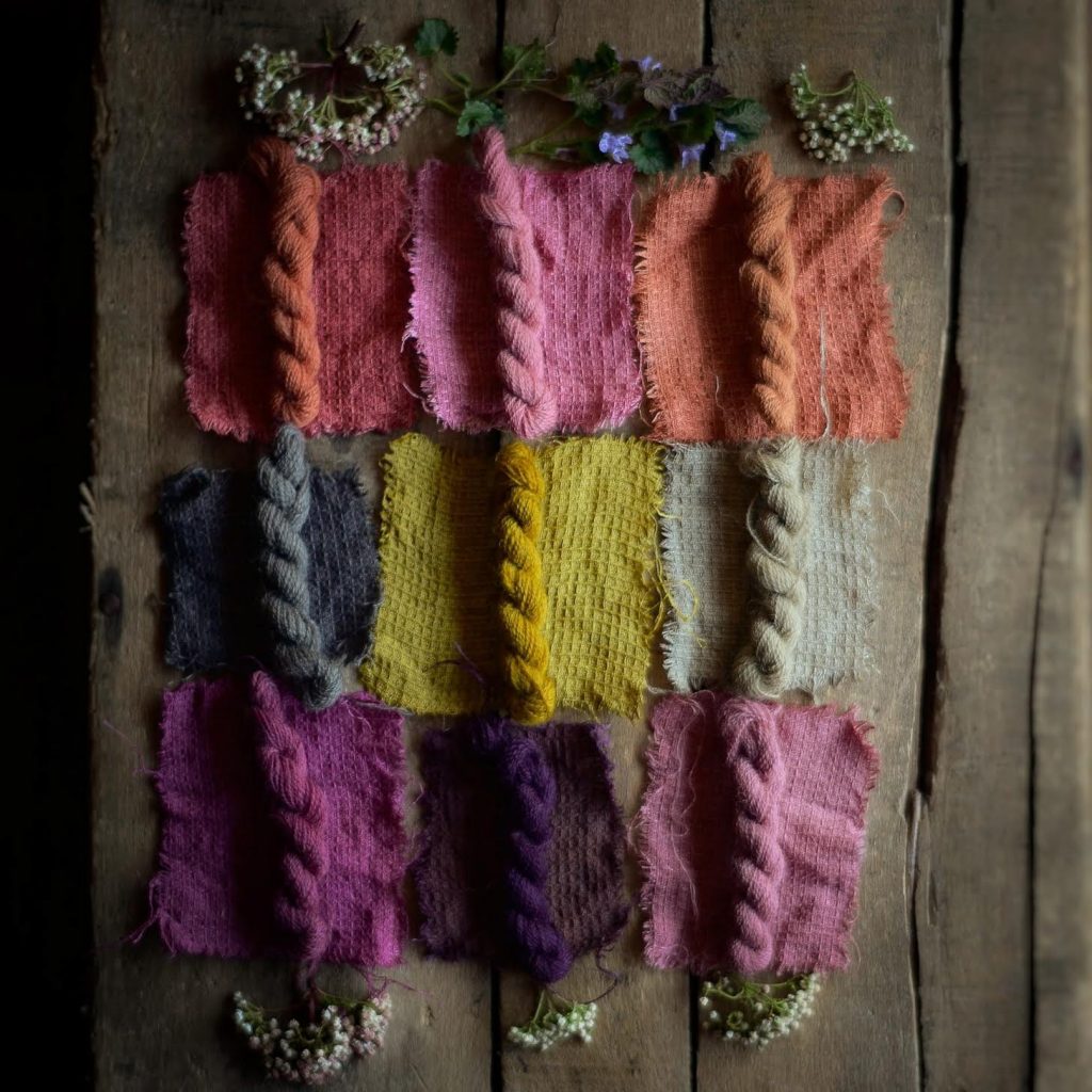 Naturally dyed yarn at Loop London