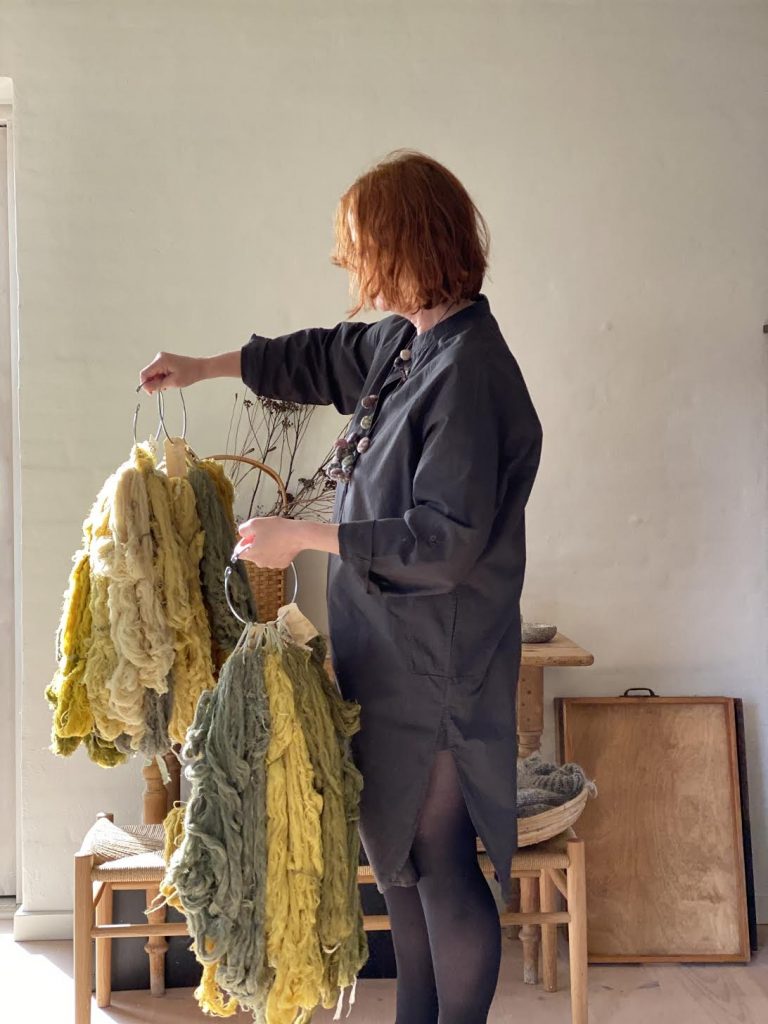 Naturally dyed yarn at Loop London