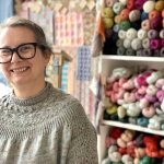 Carole 1 Bright sweater by Junku Okamoto in Viola Merino Fingering at Loop London